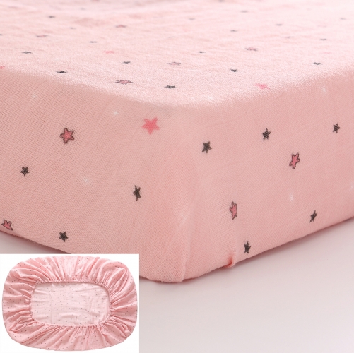 ベットカバー ベビー用フィッティングシーツ Baby Muslin fitted cirb sheet １枚セット コットン100% 柄型デザイン